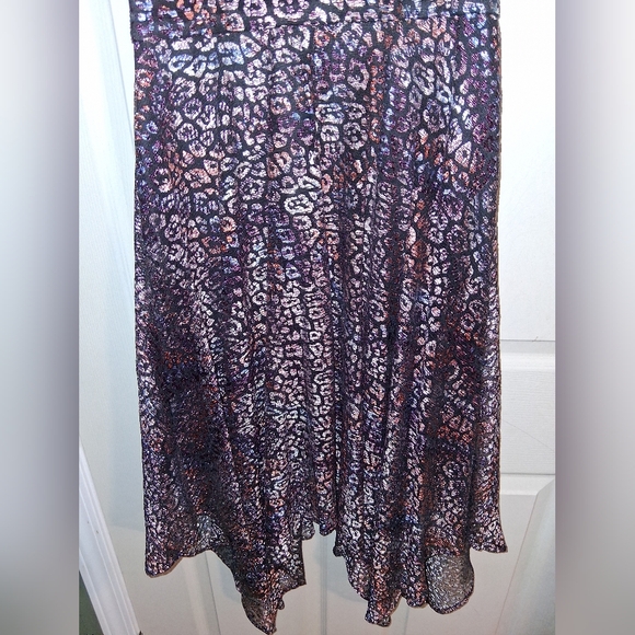 Kensie Multicolor Metallic Shimmer Leopard Print Formal Dress - Picture 3 of 5